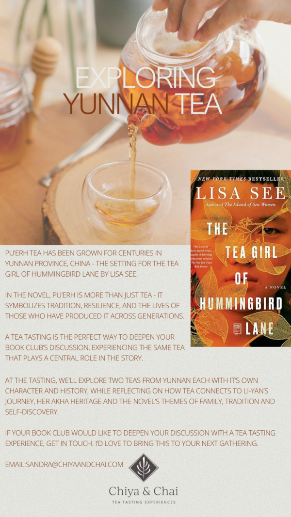 Book Club tea tasting flyer