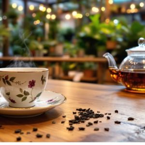 Cosy-plant-shop-in-Haddington-decorated-for-festive-tea-tasting-even